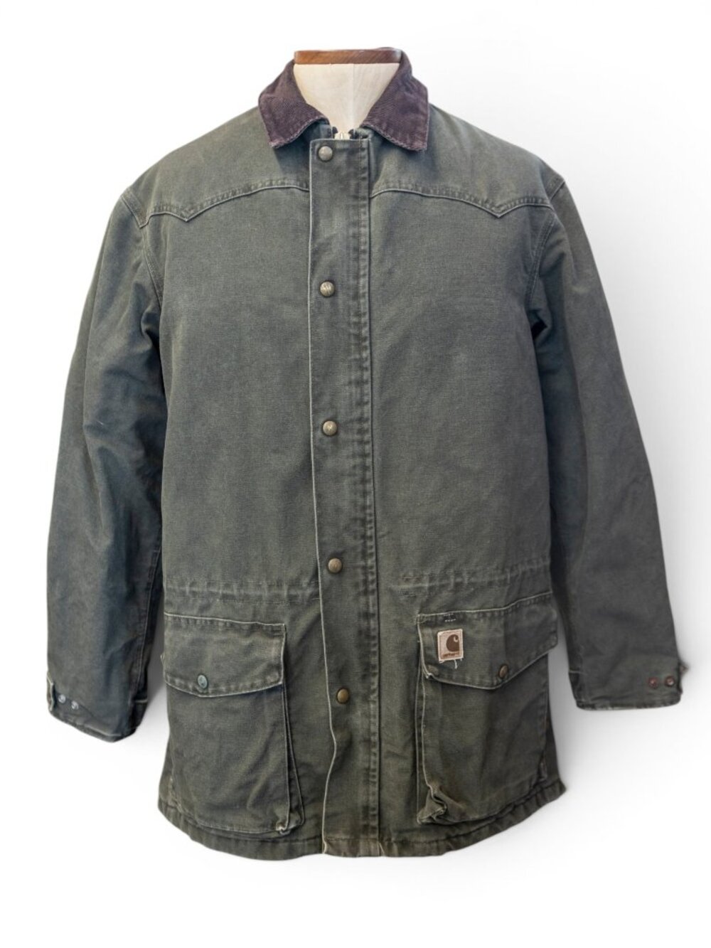 Vintage C52 MOS Moss Green Carhartt Blanket Lined Chore Jacket